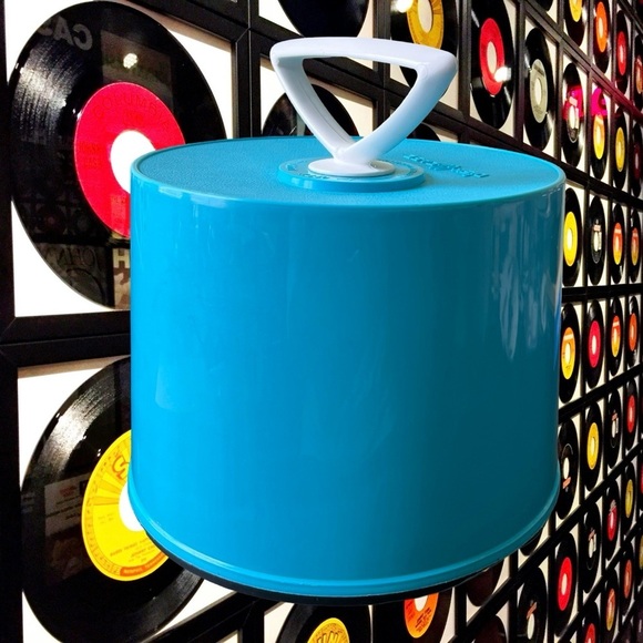 60’s Vintage Disk-Go-Case ~ (7”) Vinyl Record Collection Sky Blue Portable Case - Picture 1 of 6